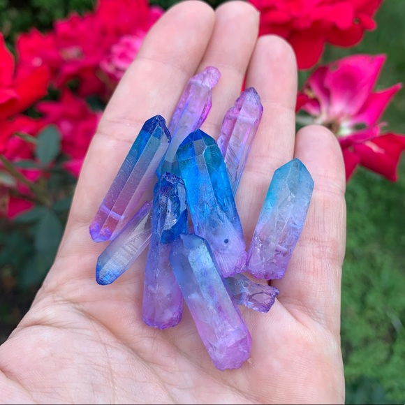 Blue & Purple Natural Healing Quartz Necklace - Picture 8 of 8